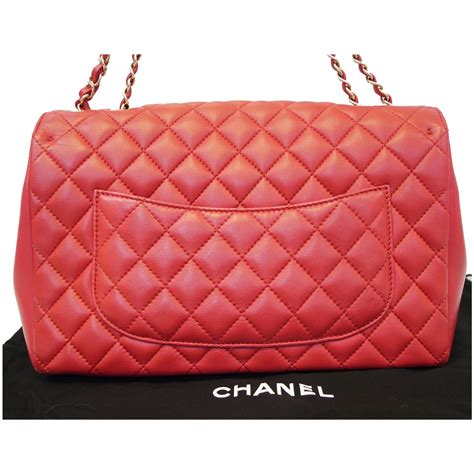 chanel classic red flap bag|Chanel classic flap jumbo.